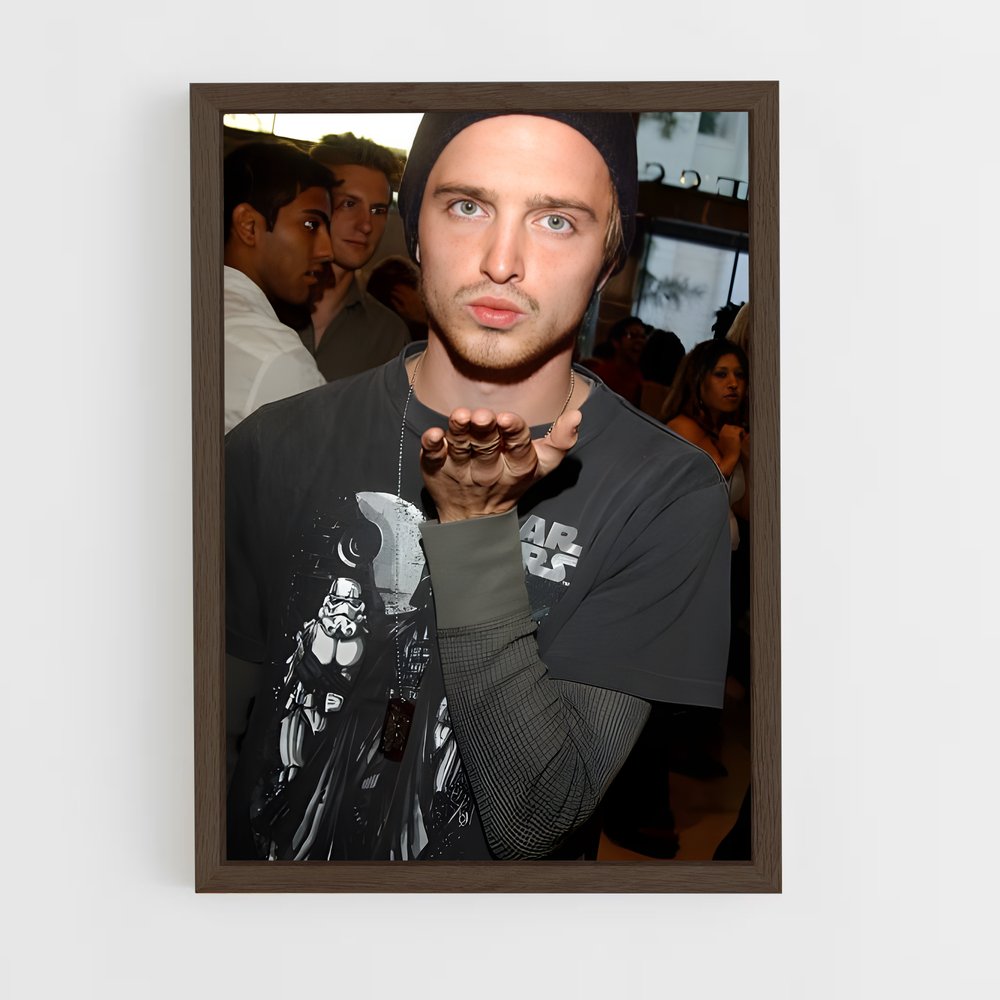 ap-aaron paul-1 cadre Bois foncé