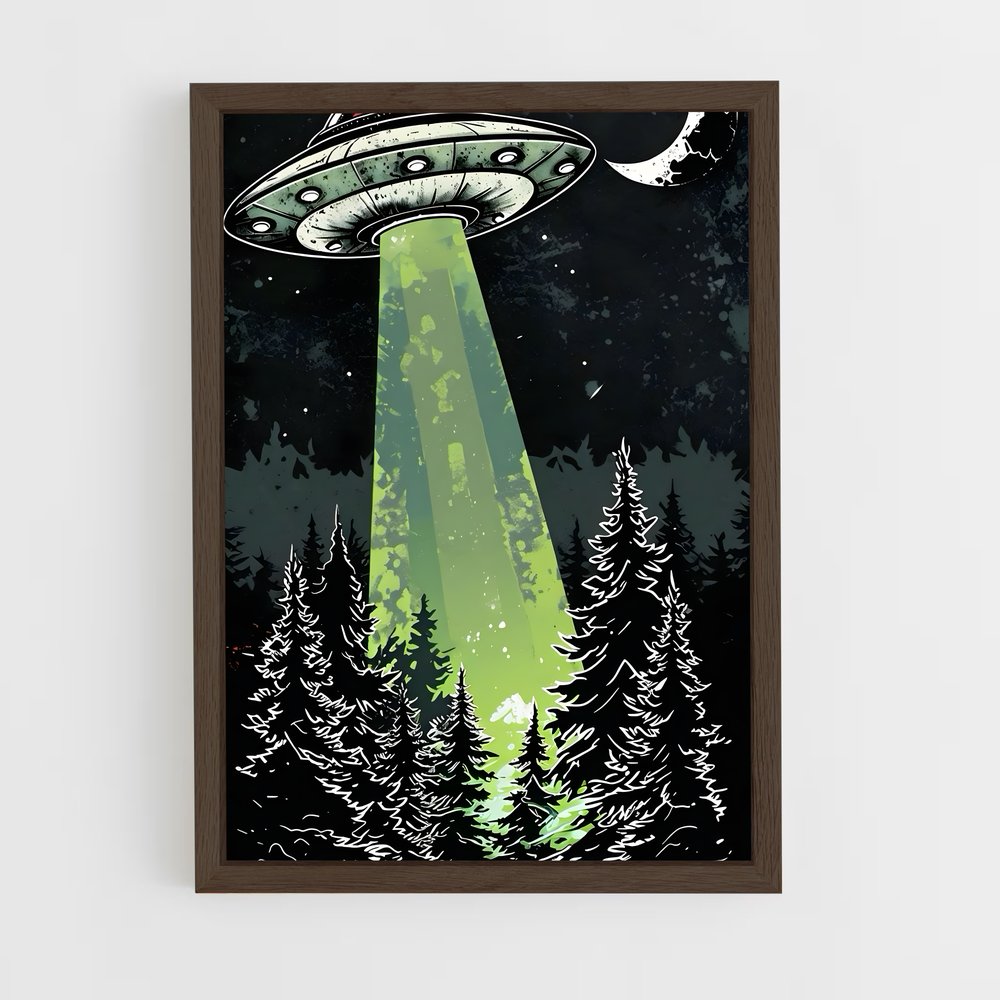 ap-aliens and ufo-7 cadre Bois foncé