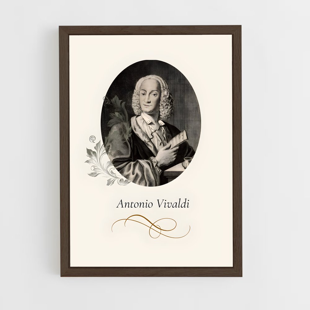 ap-antonio vivaldi-4 cadre Bois foncé