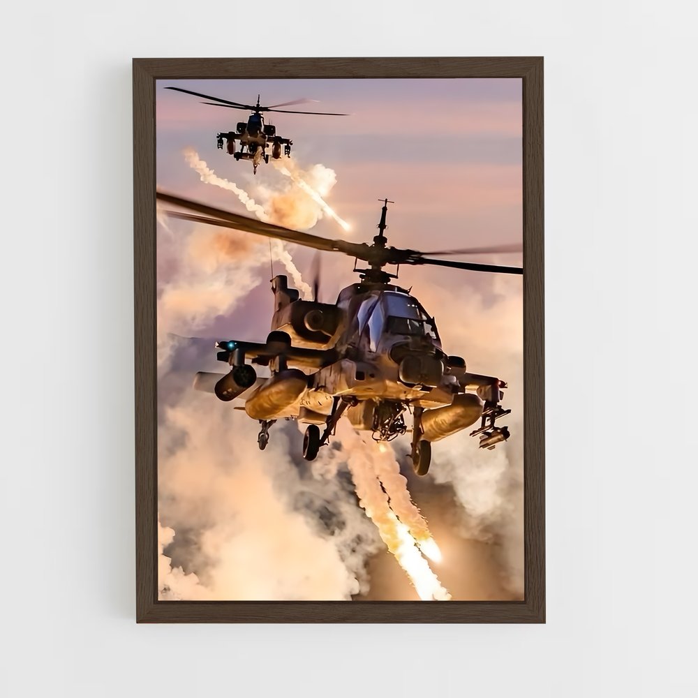 ap-apache ah-64-1 cadre Bois foncé
