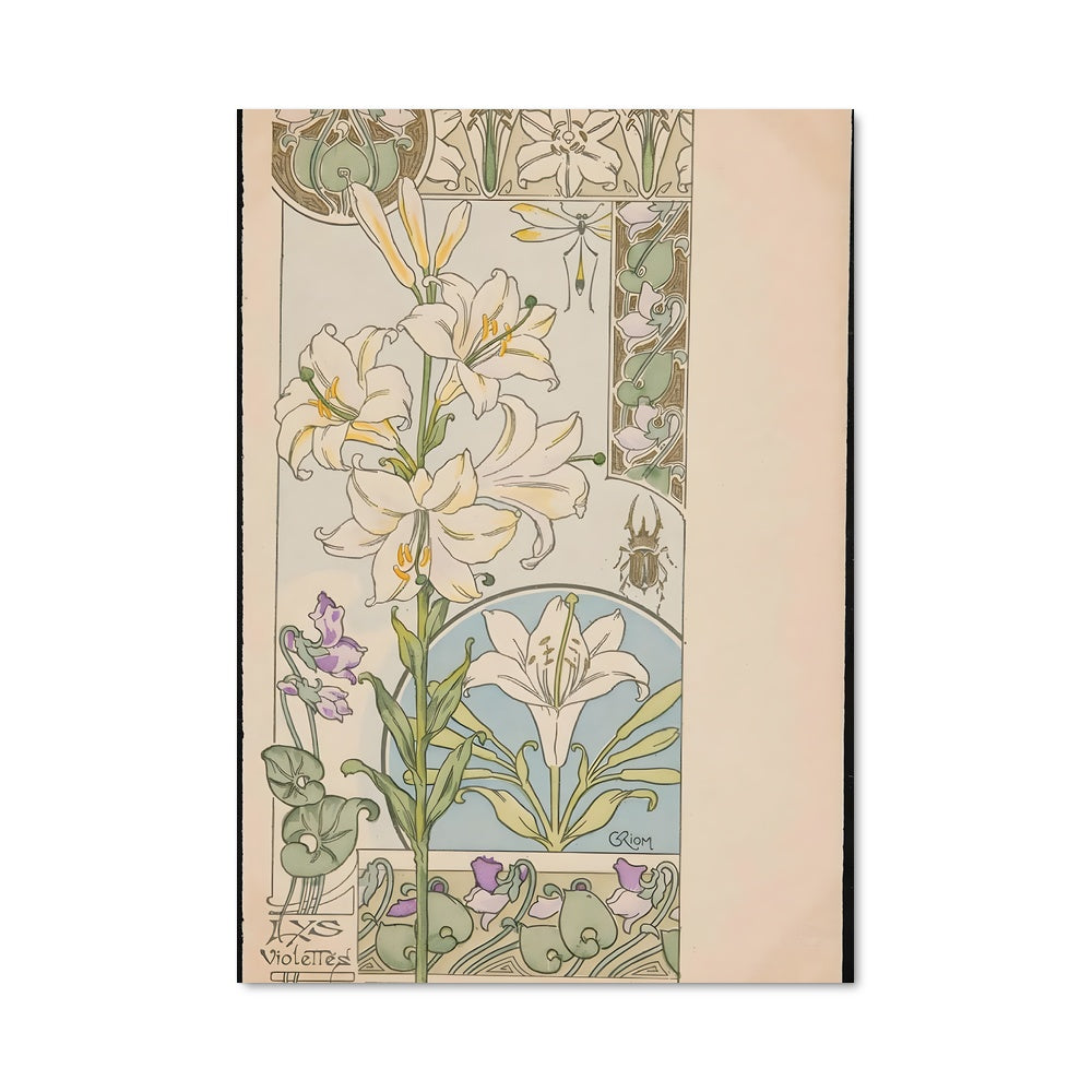Poster Oiseau en Fleur