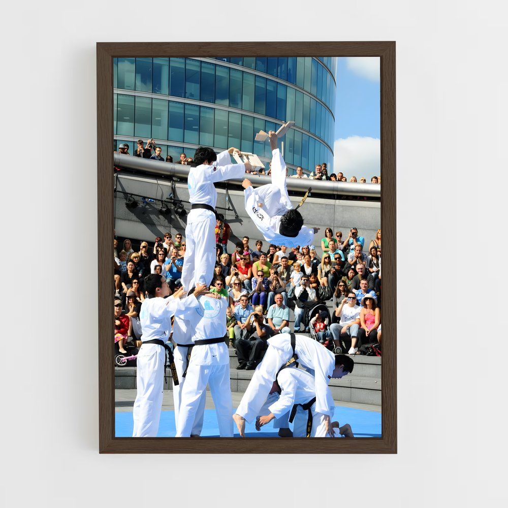 ap-asian games taekwondo-2 cadre Bois foncé