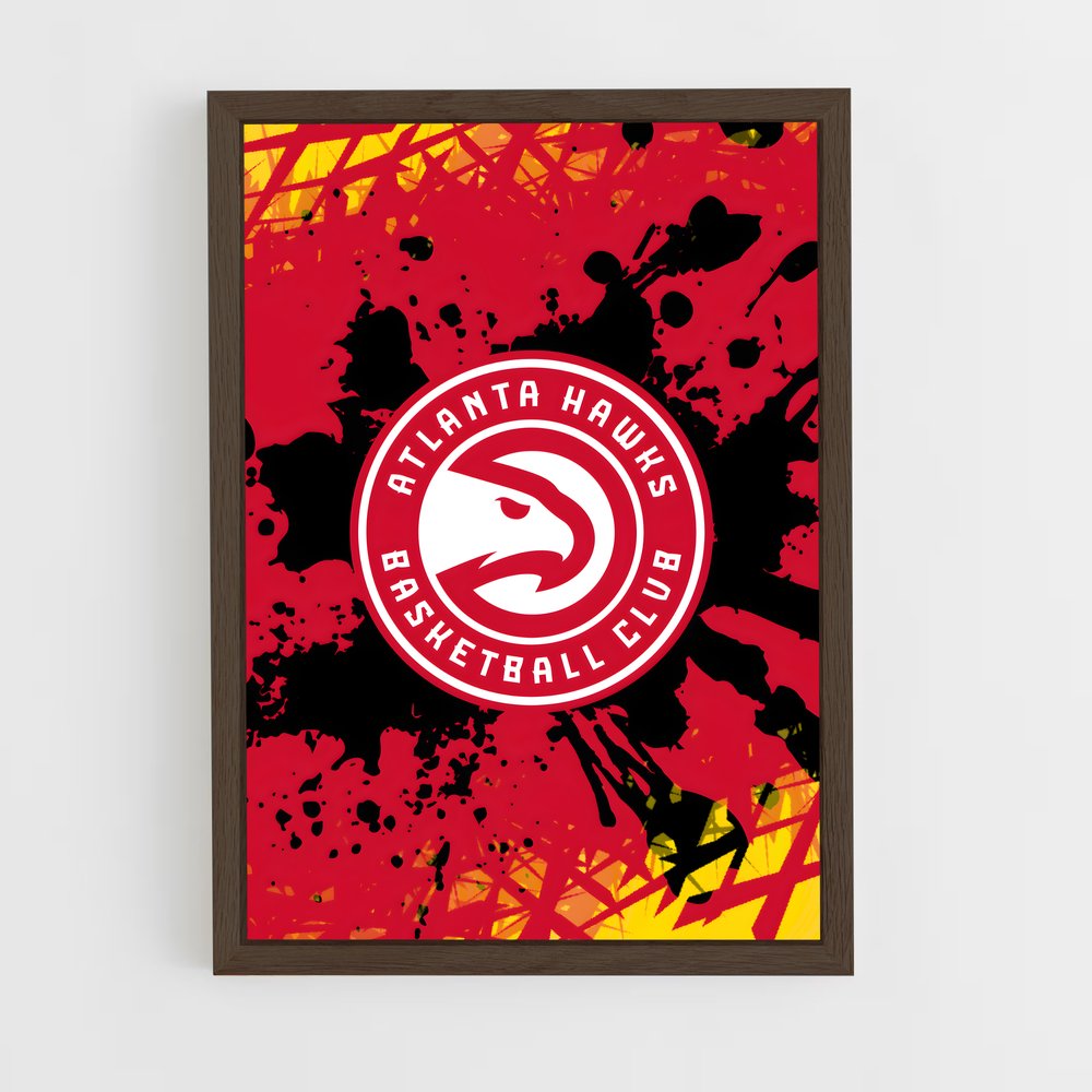 ap-atlanta hawks-1 cadre Bois foncé