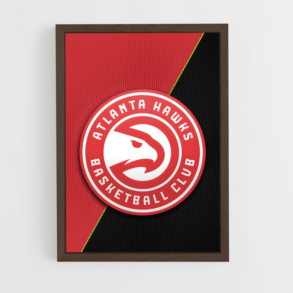 ap-atlanta hawks-3 cadre Bois foncé