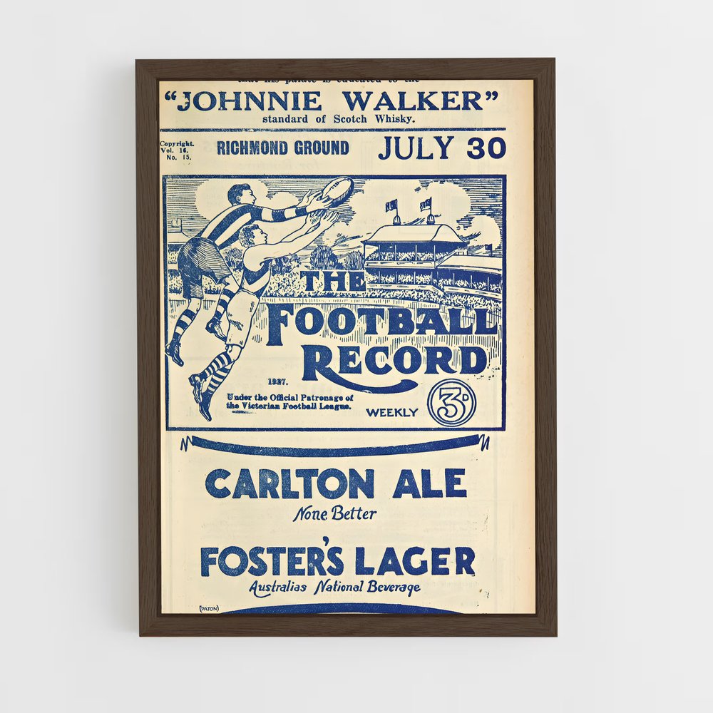 ap-australian rules football heritage-1 cadre Bois foncé