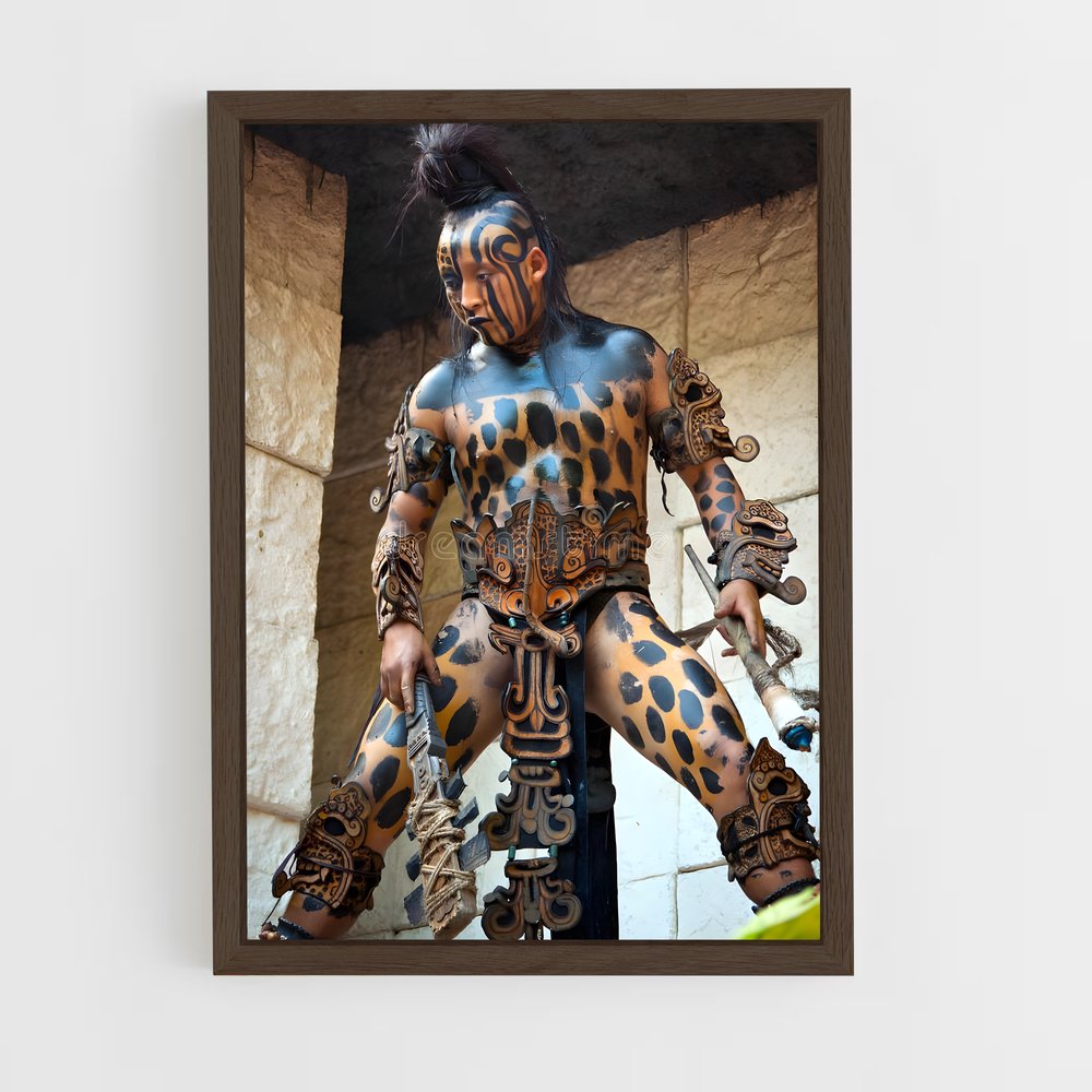 ap-aztec warrior-14 cadre Bois foncé