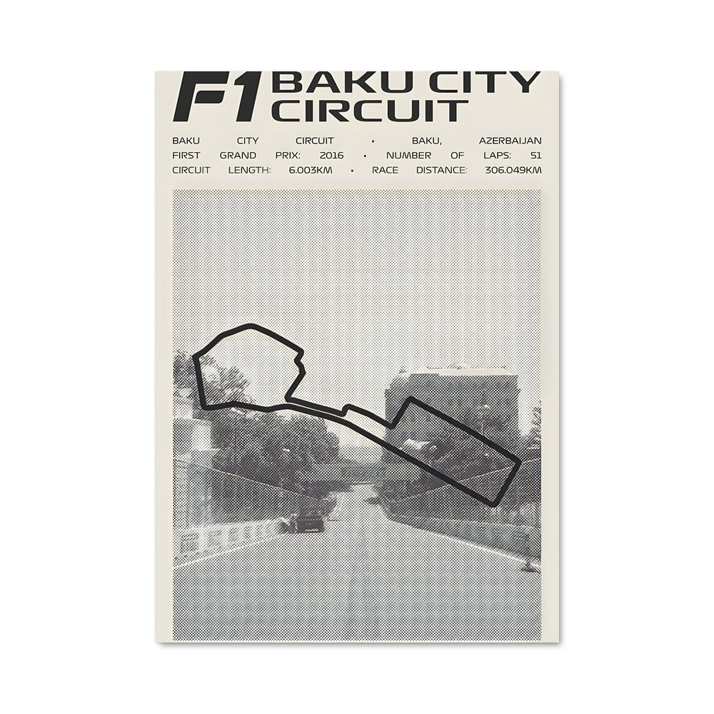 Poster Circuit Noir et Blanc