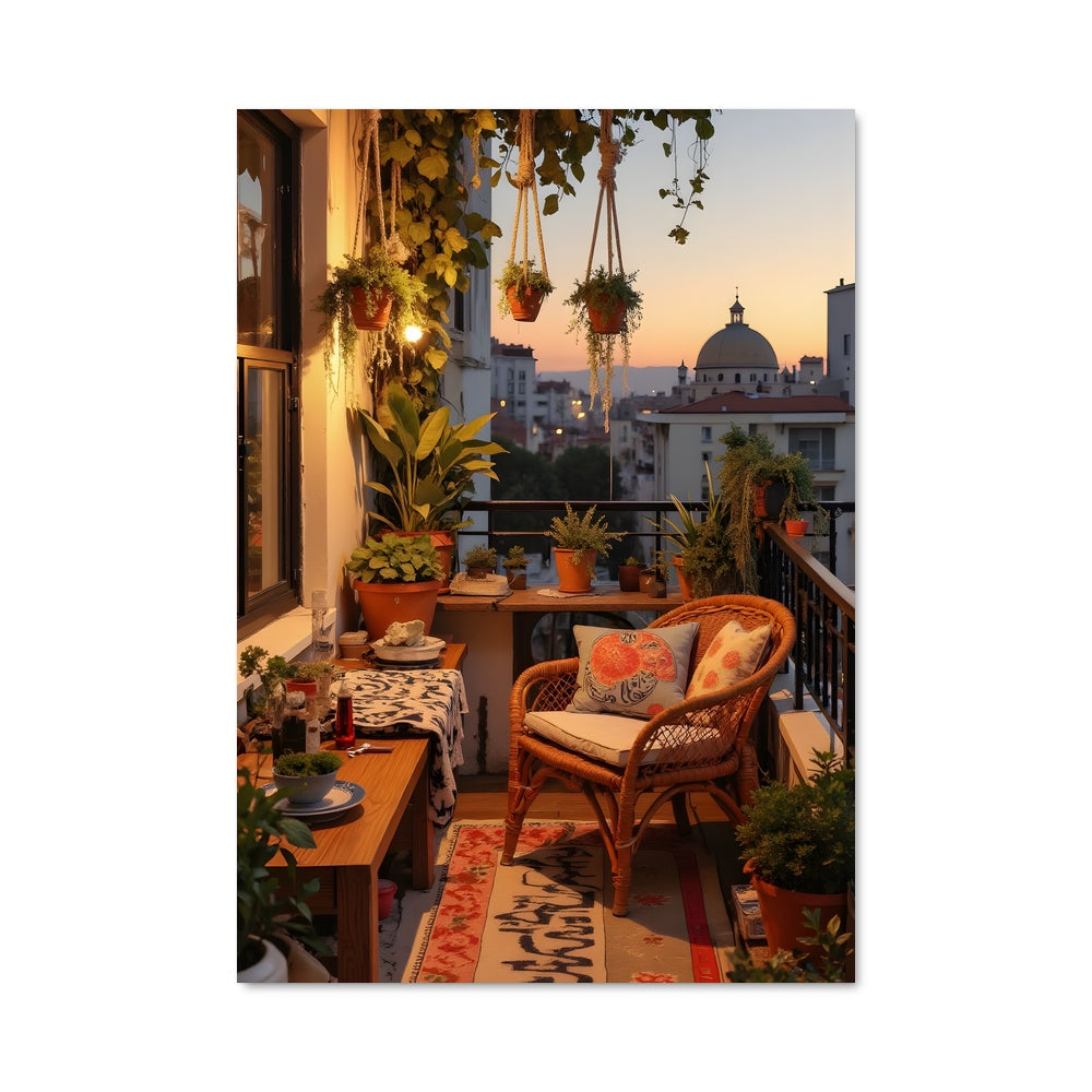 Poster Balcon Verdoyant