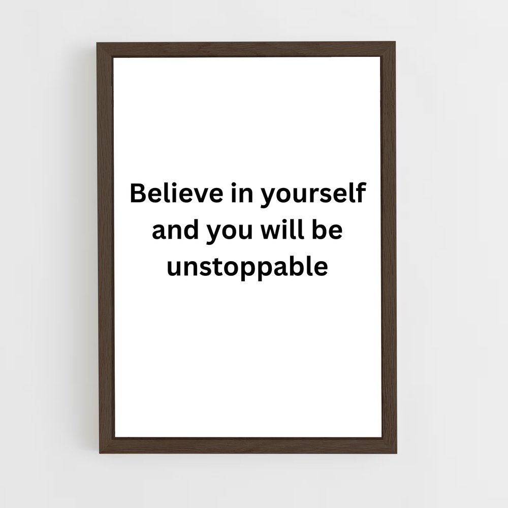 ap-believe in yourself-3 cadre Bois foncé