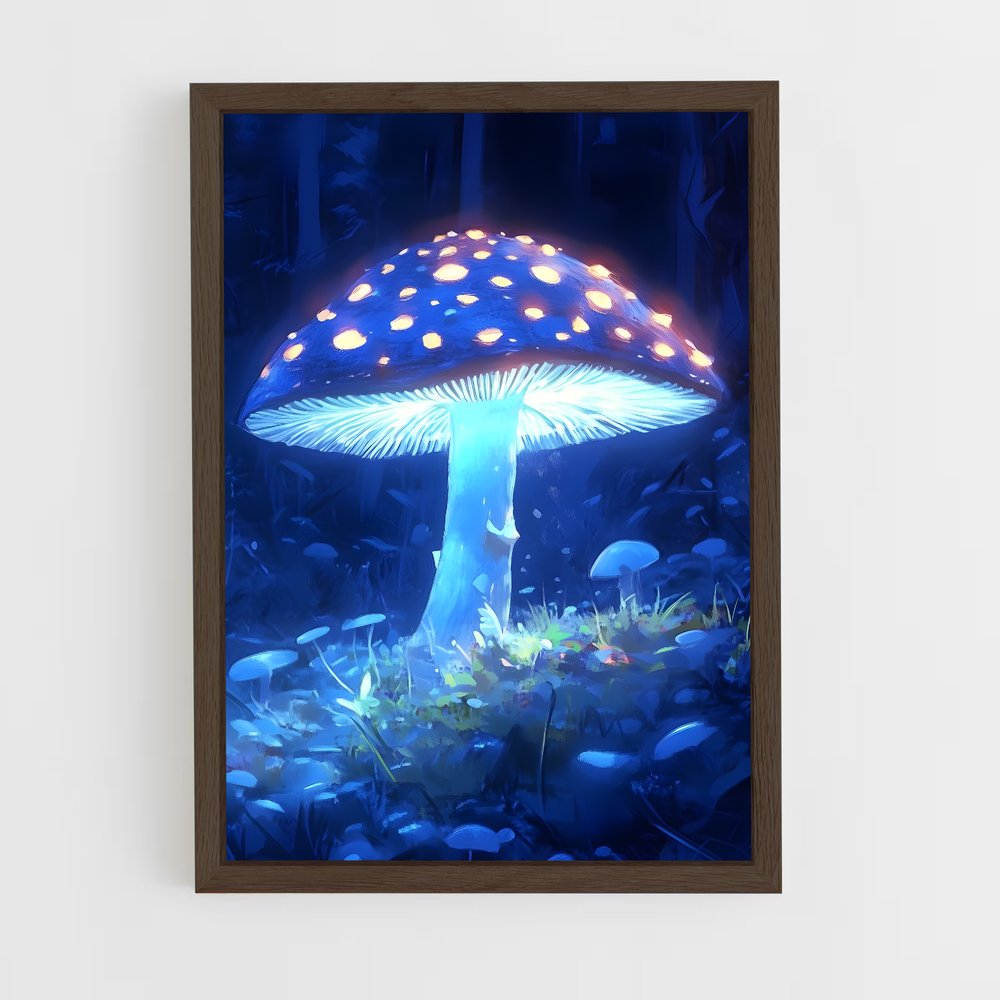 ap-bioluminescent mushroom-8 cadre Bois foncé