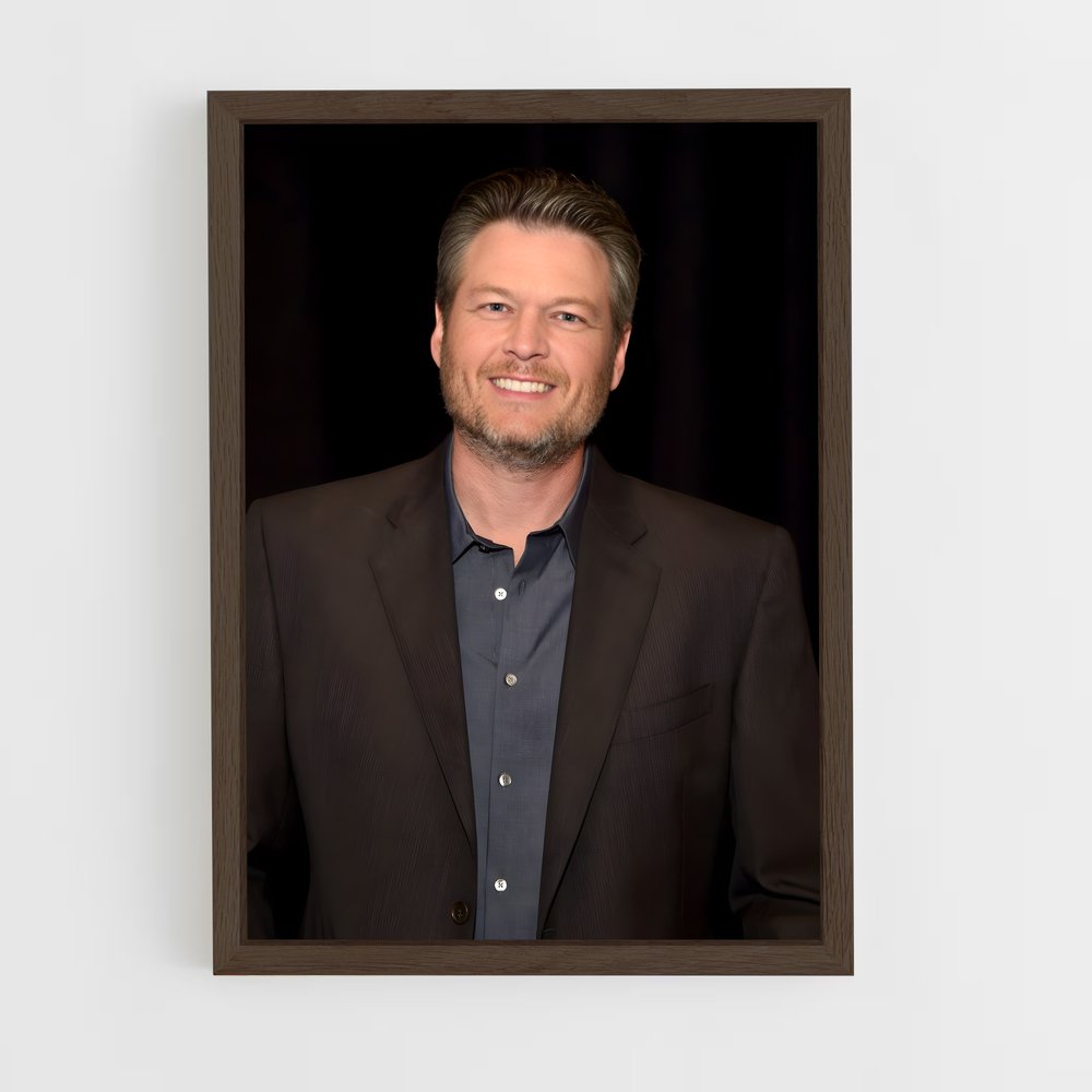 ap-blake shelton-8 cadre Bois foncé