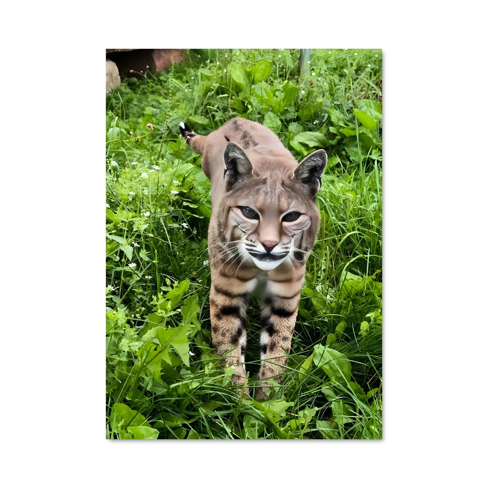 Poster Bobcat dans l'Herbe