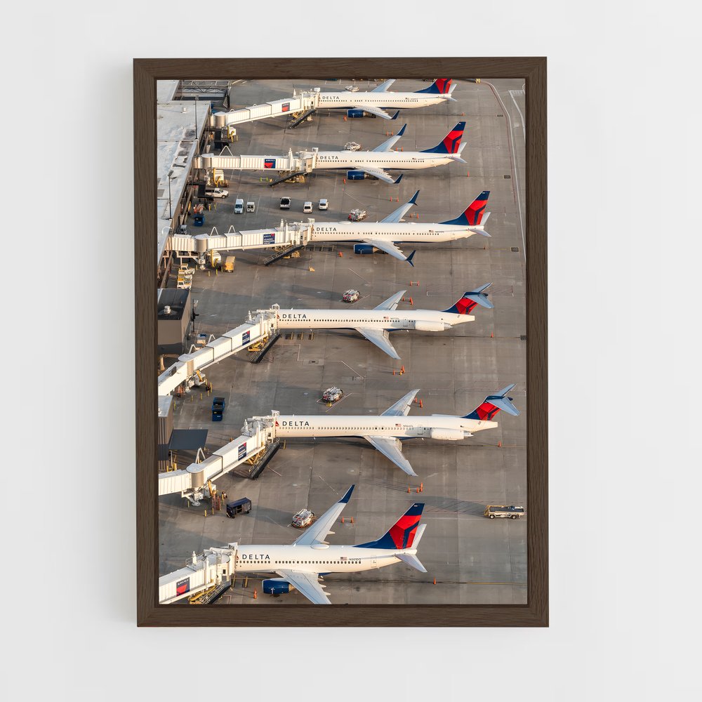 ap-boeing 737-2 cadre Bois foncé