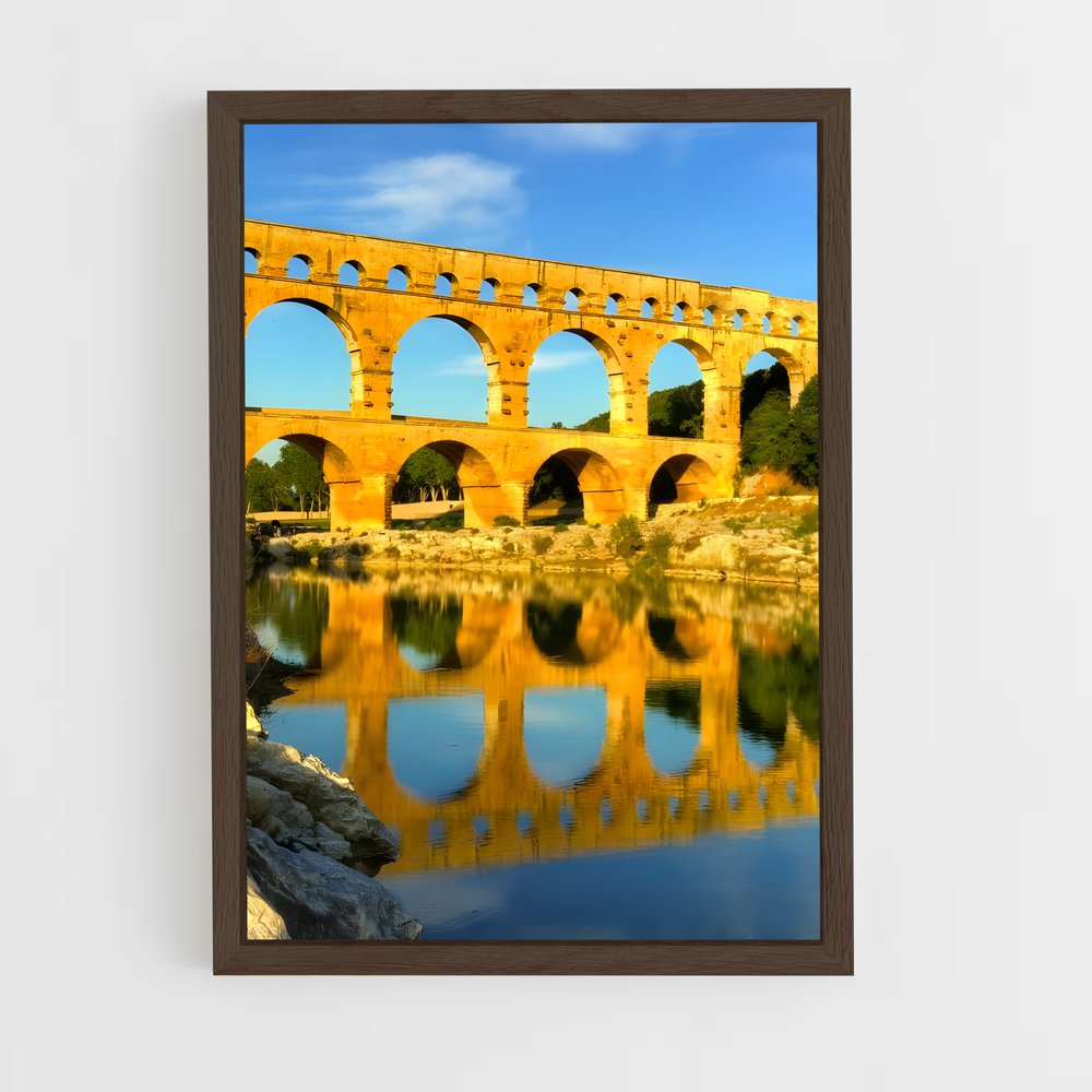 ap-bridge du gard-4 cadre Bois foncé