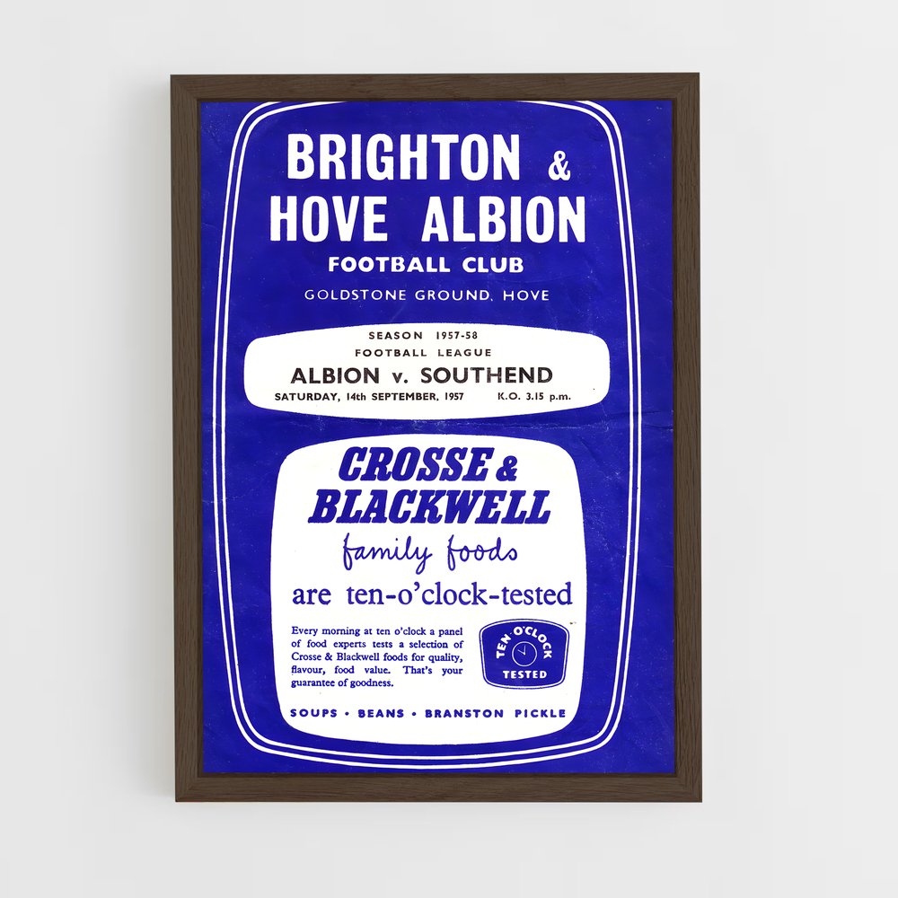 ap-brighton hove albion fc-10 cadre Bois foncé