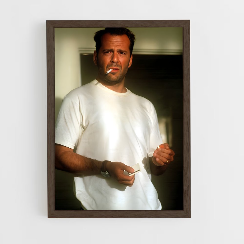 ap-bruce willis-2 cadre Bois foncé