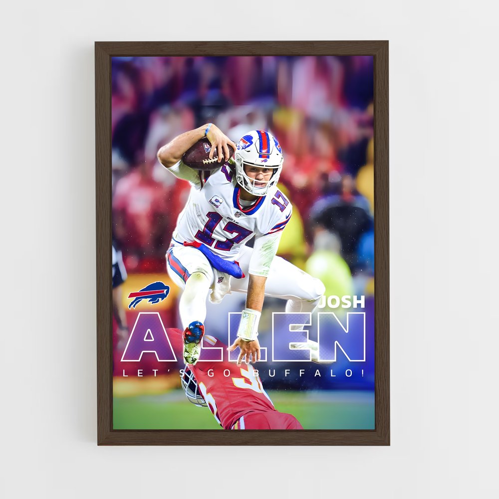 ap-buffalo bills-6 cadre Bois foncé