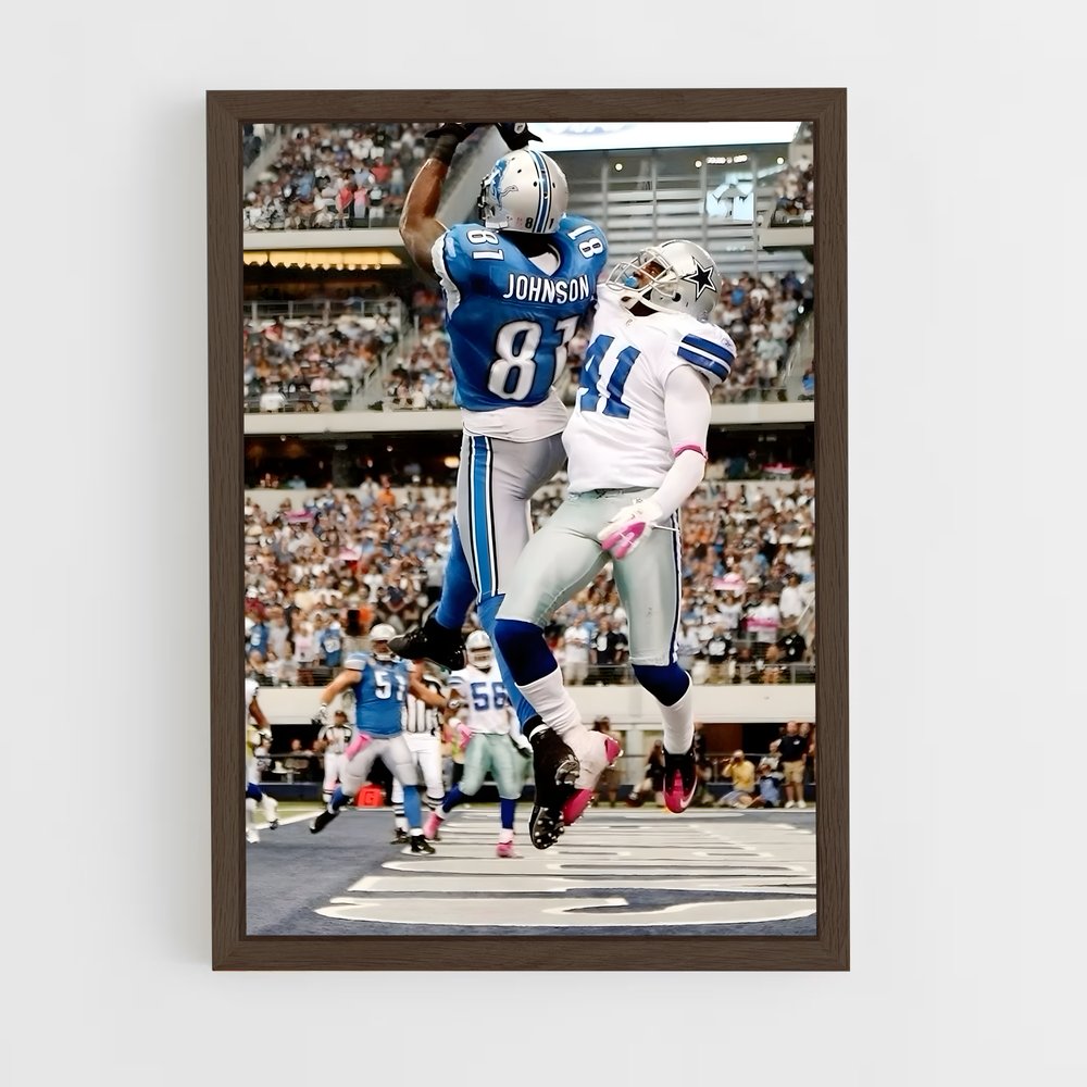 ap-calvin johnson-9 cadre Bois foncé