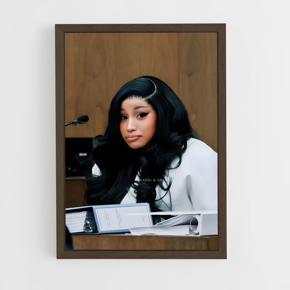 ap-cardi b-6 cadre Bois foncé