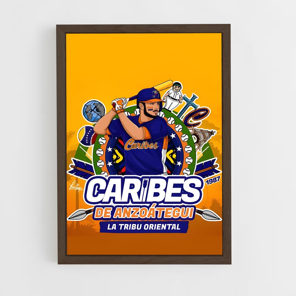 ap-caribes de anzoategui-1 cadre Bois foncé