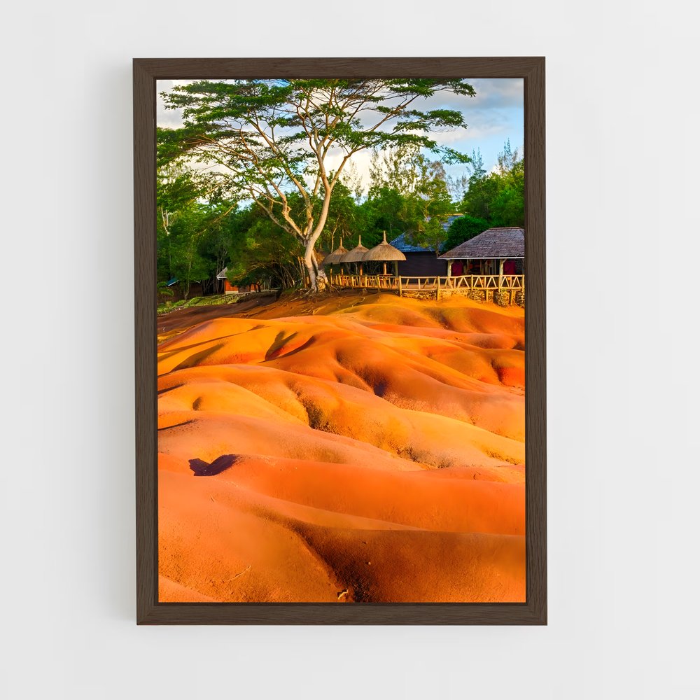 ap-chamarel coloured earths-3 cadre Bois foncé