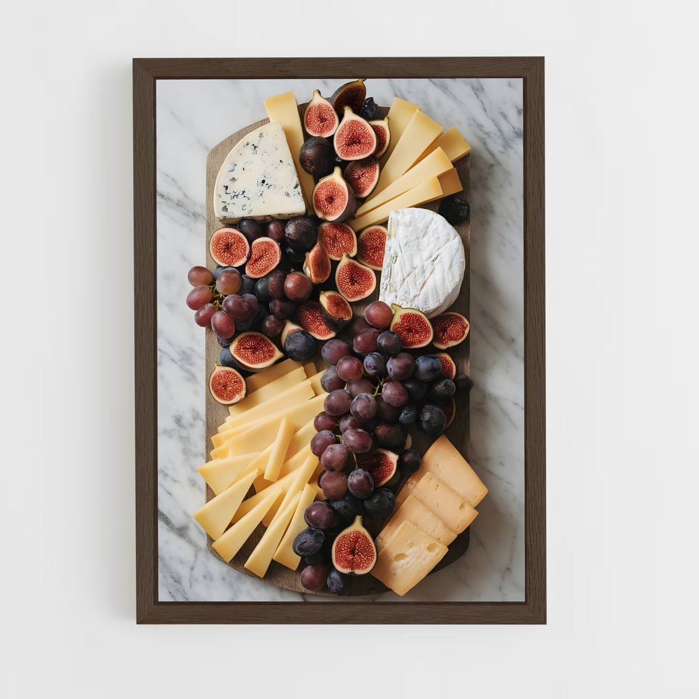 ap-cheese platter-3 cadre Bois foncé