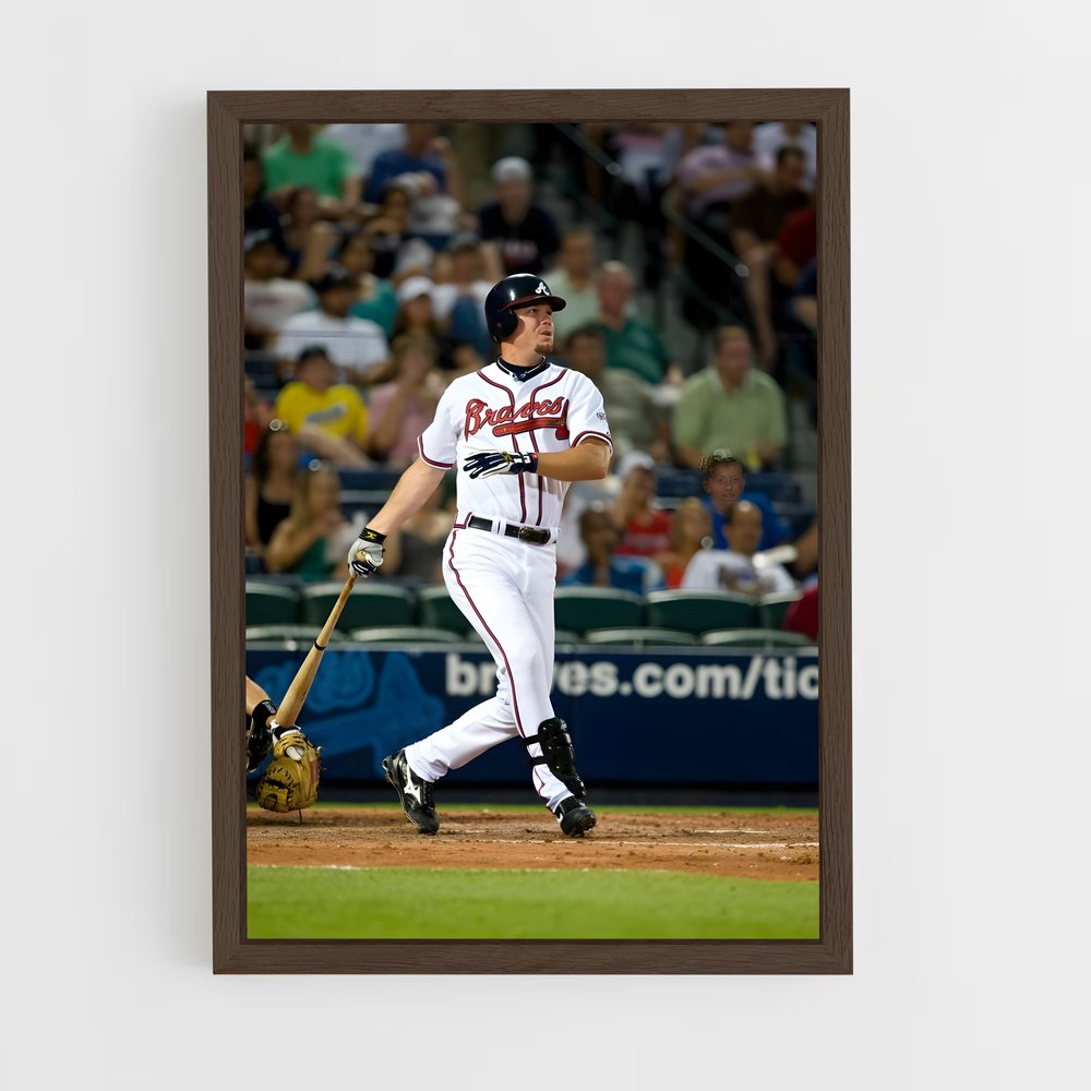 ap-chipper jones-1 cadre Bois foncé