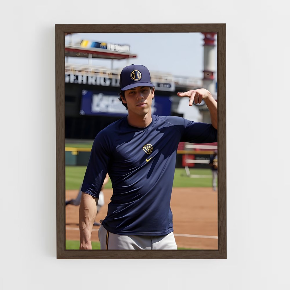 ap-christian yelich-2 cadre Bois foncé