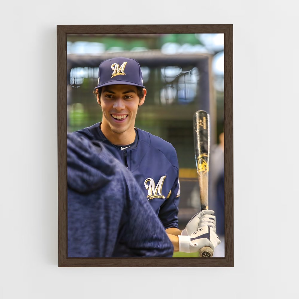 ap-christian yelich-4 cadre Bois foncé