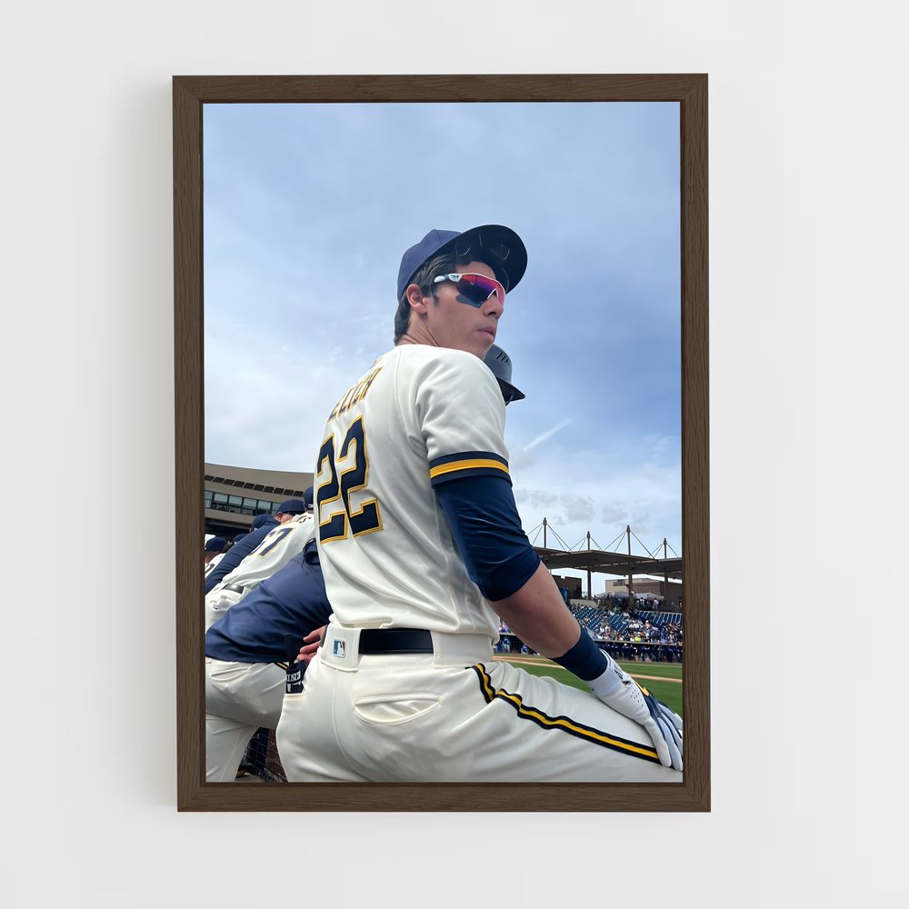 ap-christian yelich-5 cadre Bois foncé