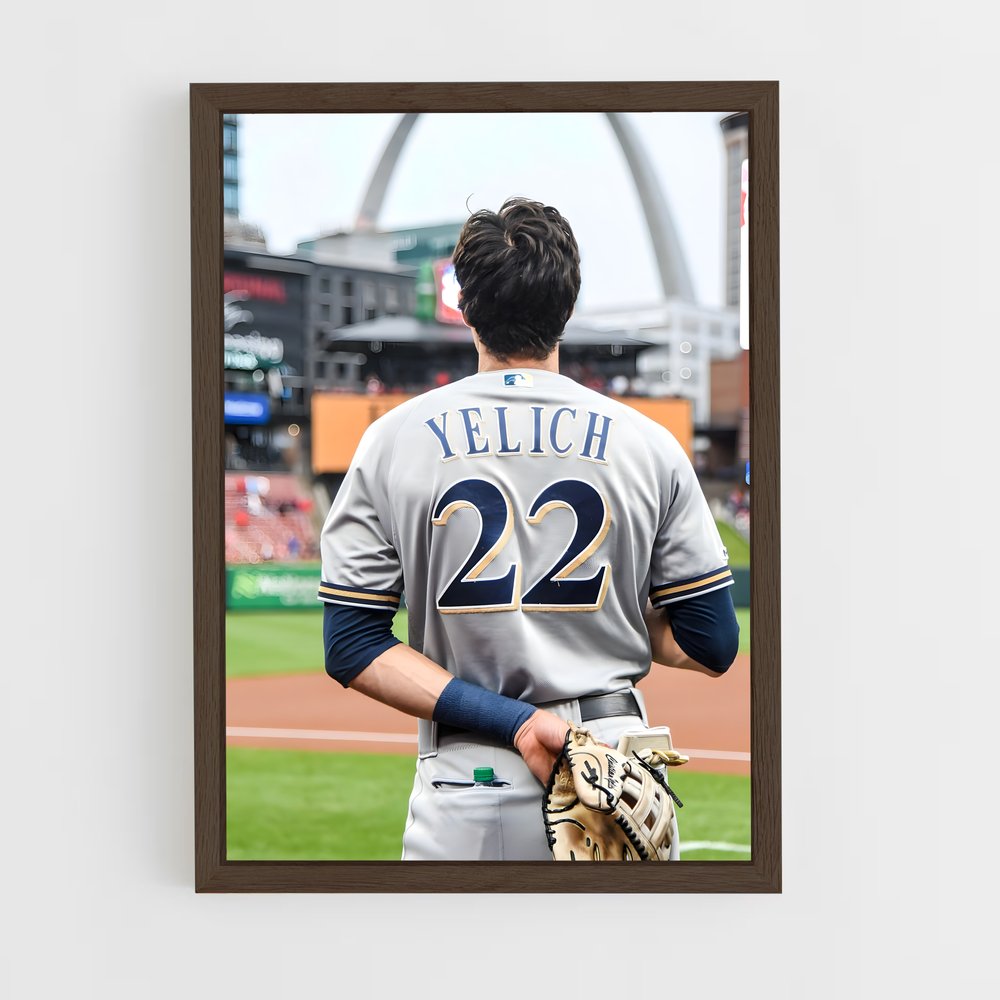 ap-christian yelich-6 cadre Bois foncé