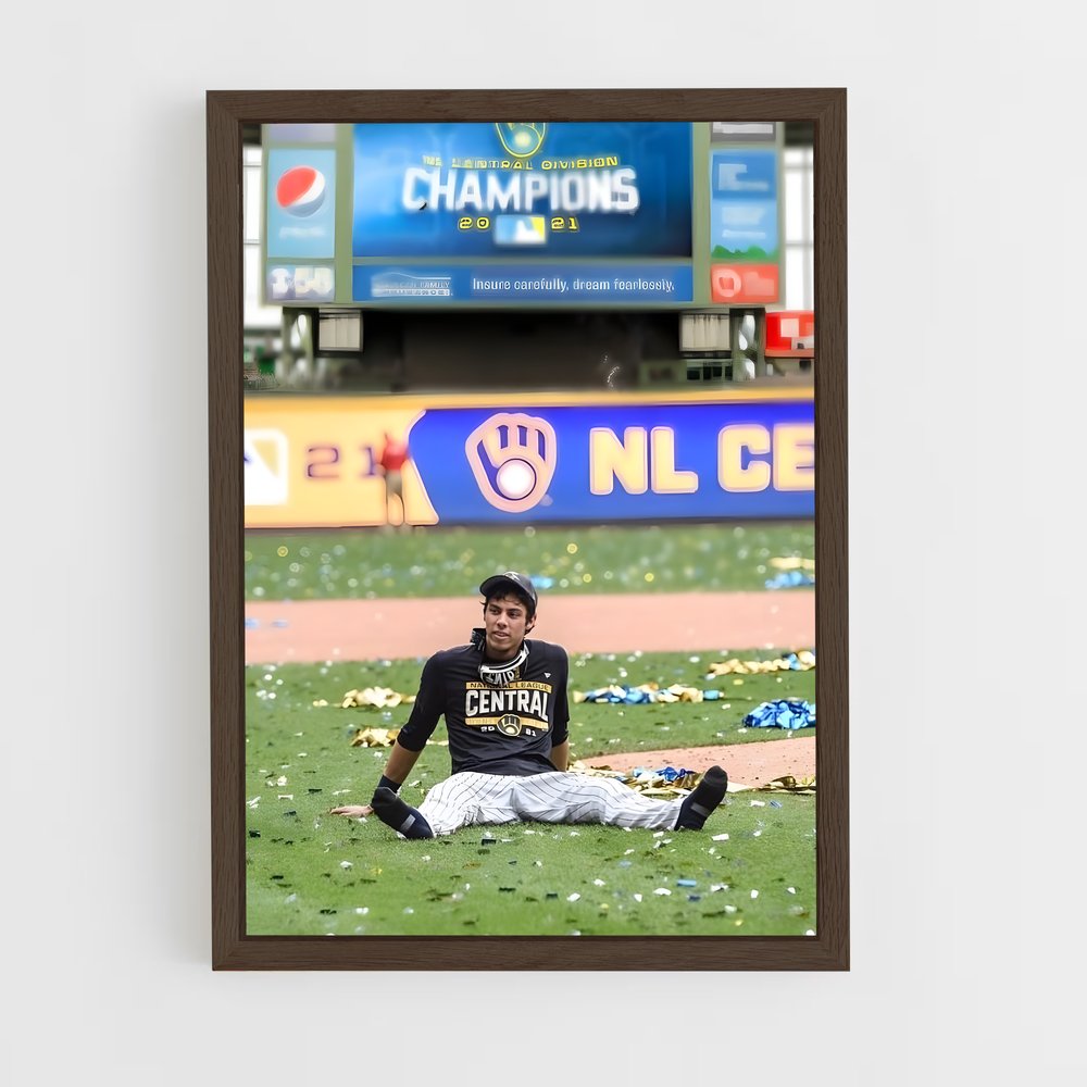ap-christian yelich-7 cadre Bois foncé