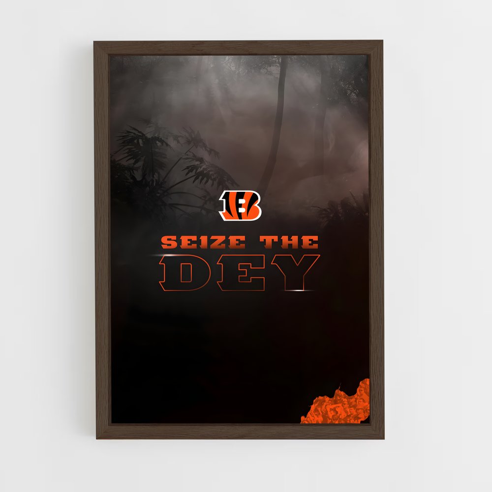 ap-cincinnati bengals-5 cadre Bois foncé
