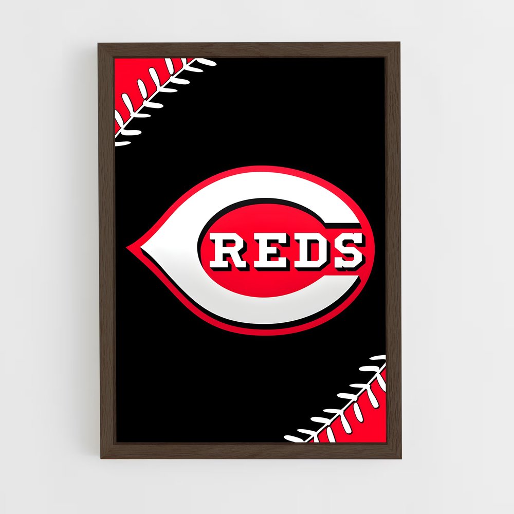ap-cincinnati reds-3 cadre Bois foncé