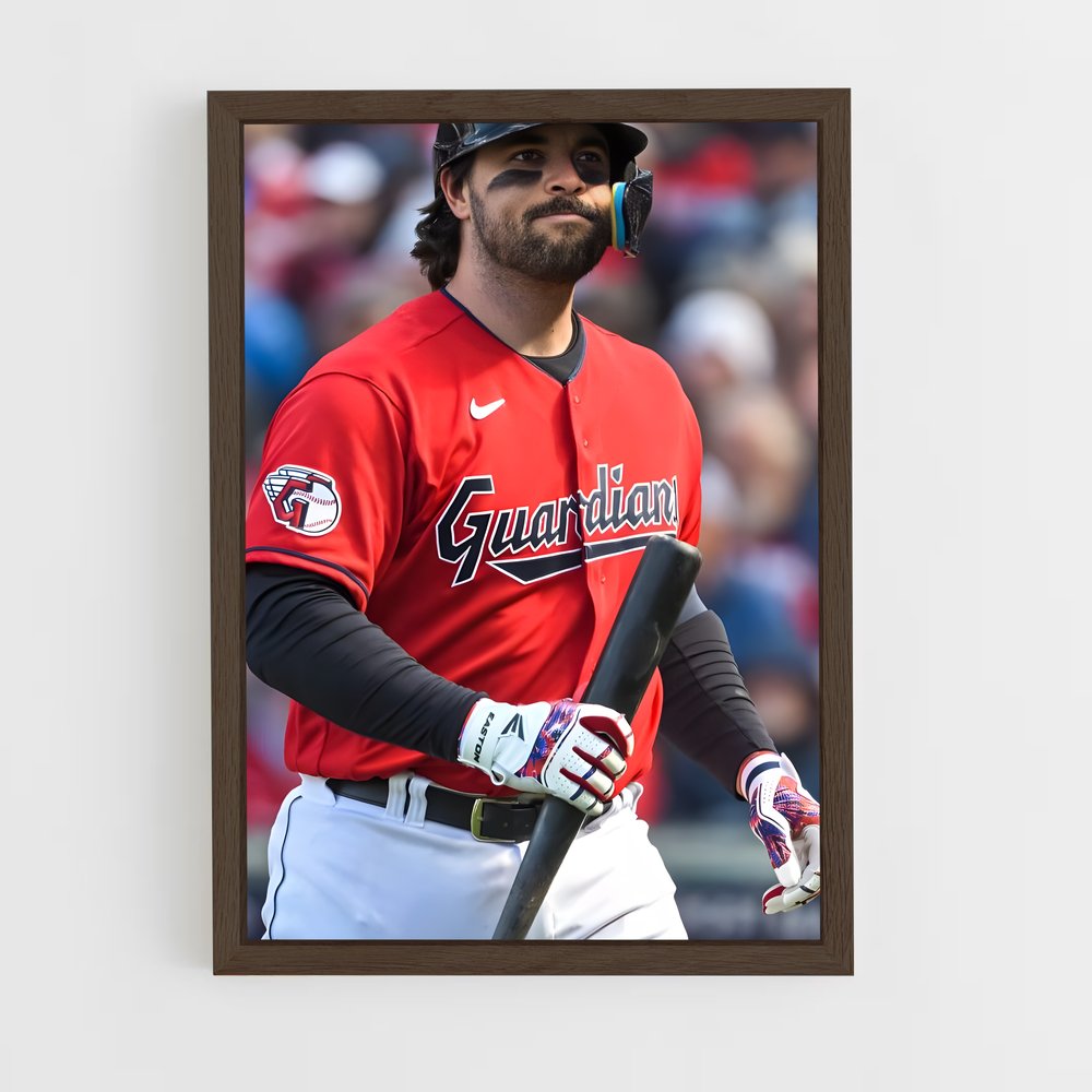 ap-cleveland guardians-2 cadre Bois foncé