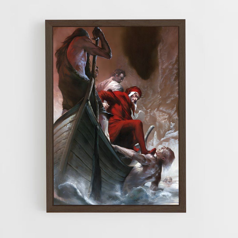 ap-dante alighieri-3 cadre Bois foncé