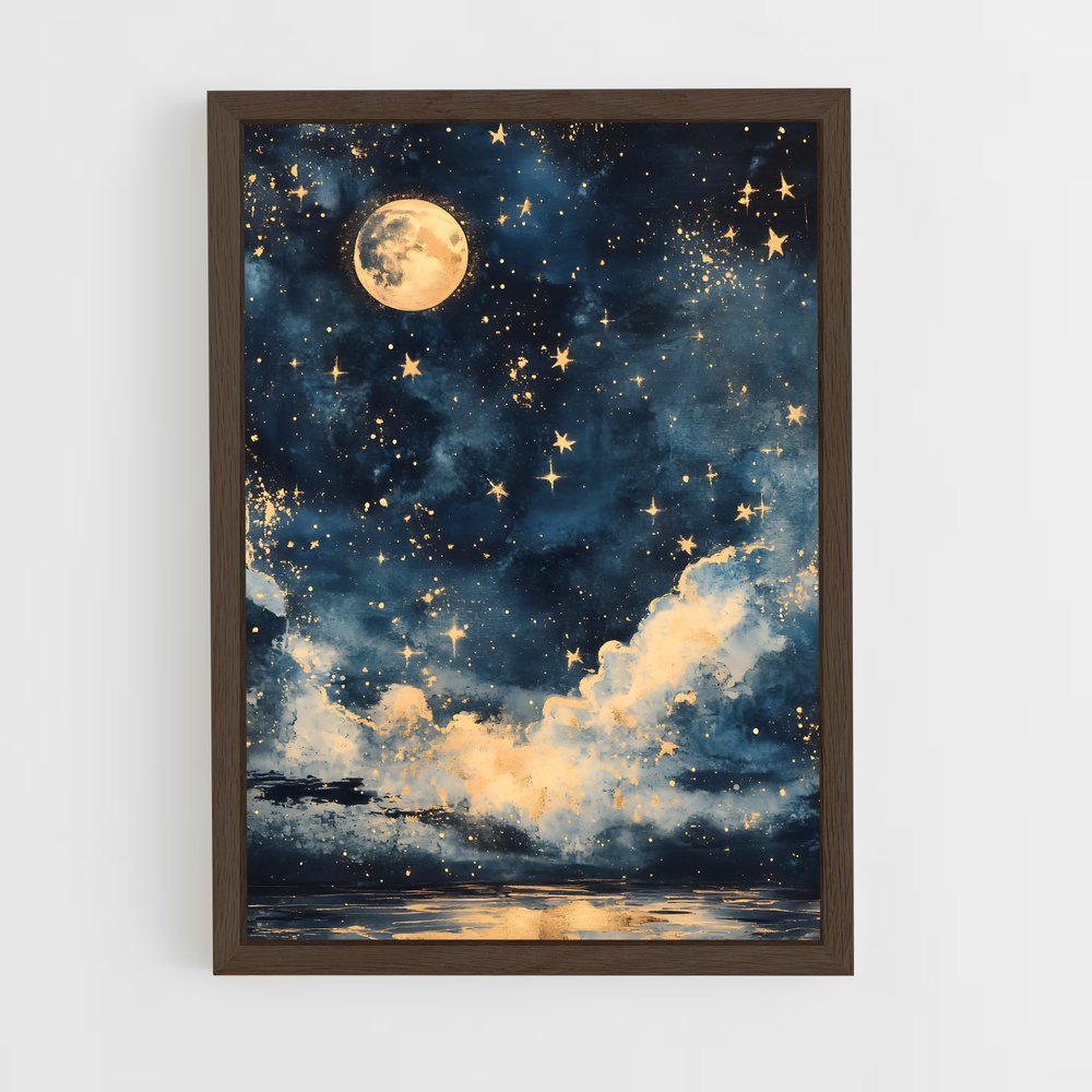 ap-dark sky-3 cadre Bois foncé