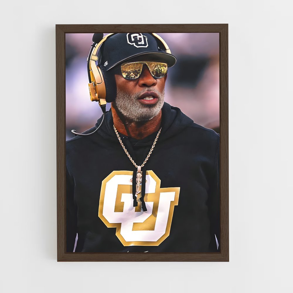 ap-deion sanders-2 cadre Bois foncé