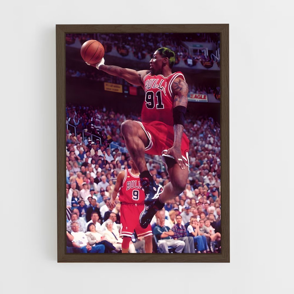 ap-dennis rodman-12 cadre Bois foncé