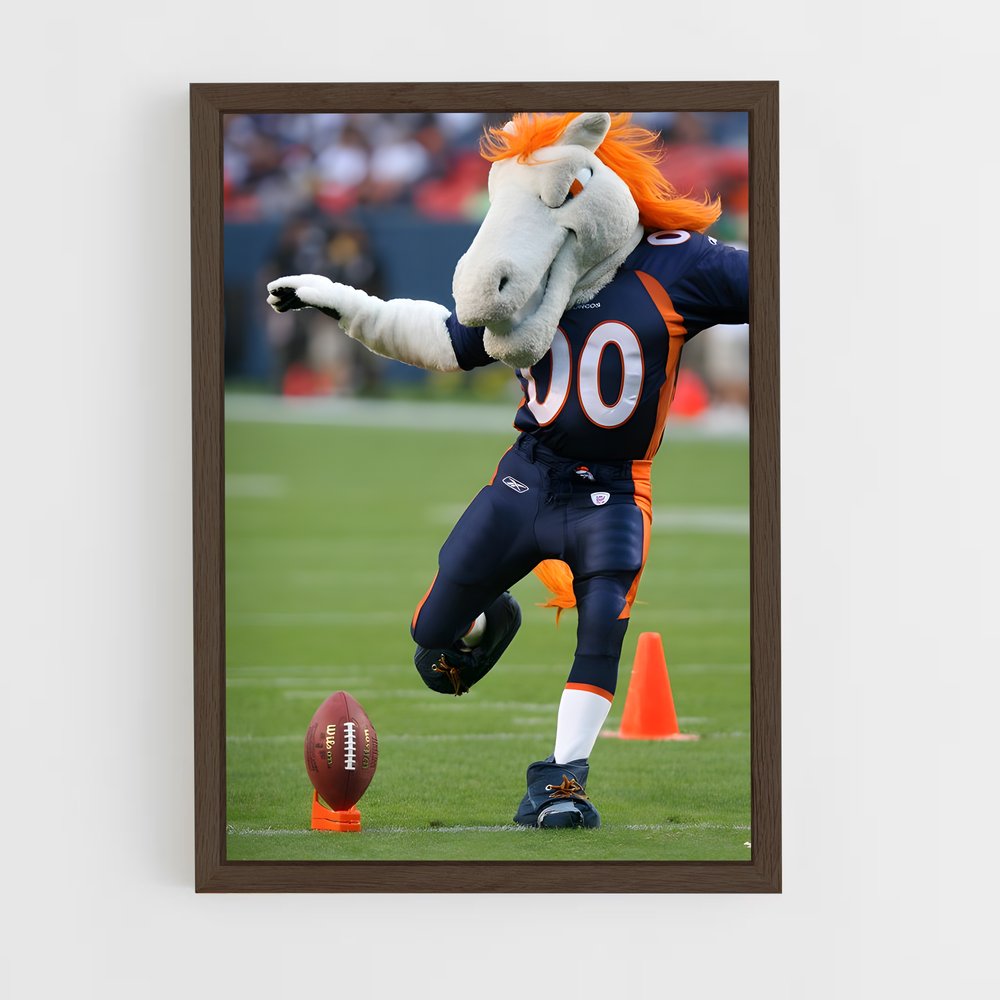 ap-denver broncos-4 cadre Bois foncé