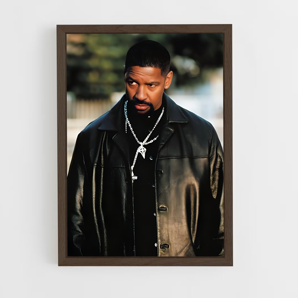 ap-denzel washington-1 cadre Bois foncé