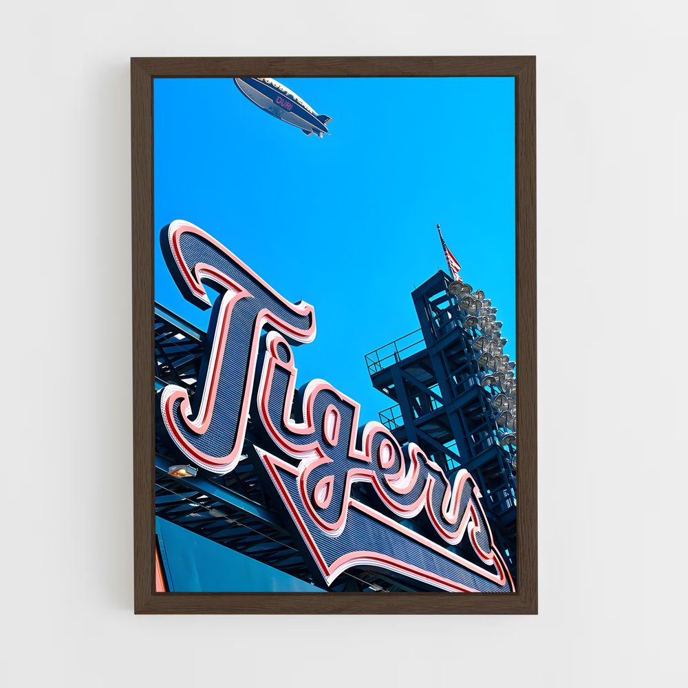 ap-detroit tigers-2 cadre Bois foncé