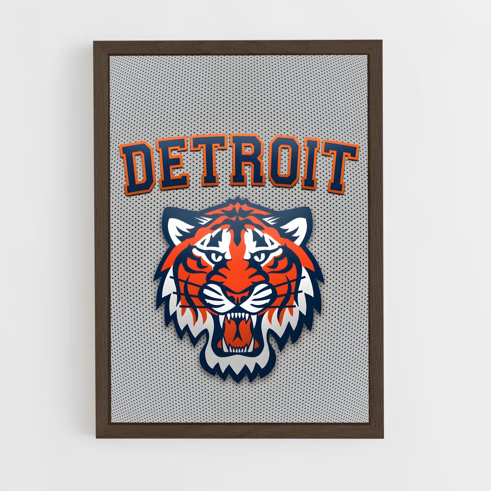 ap-detroit tigers-4 cadre Bois foncé