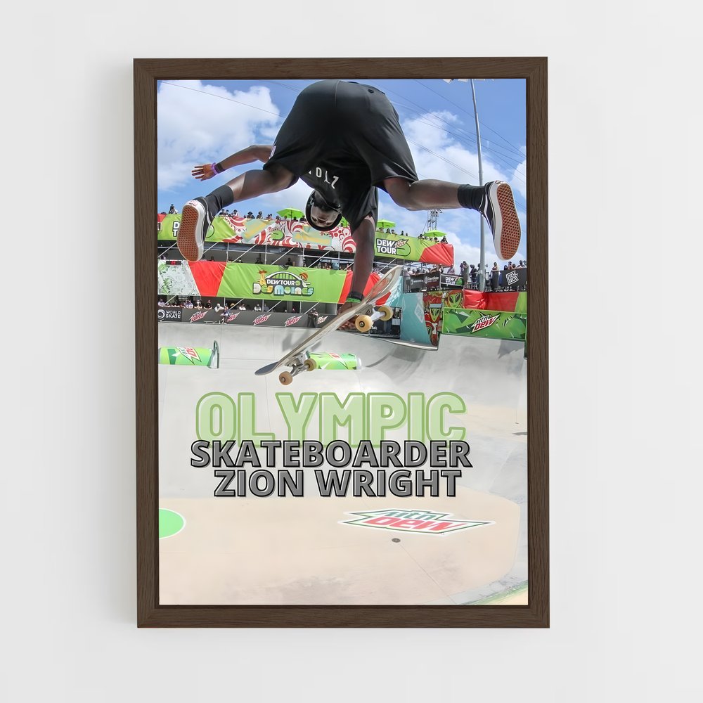 ap-dew tour skateboard-3 cadre Bois foncé