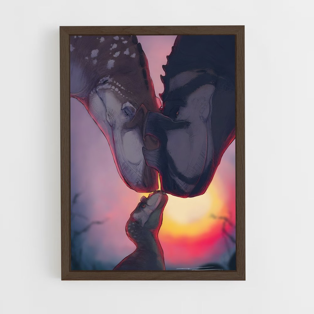 ap-dinosaurs-4 cadre Bois foncé