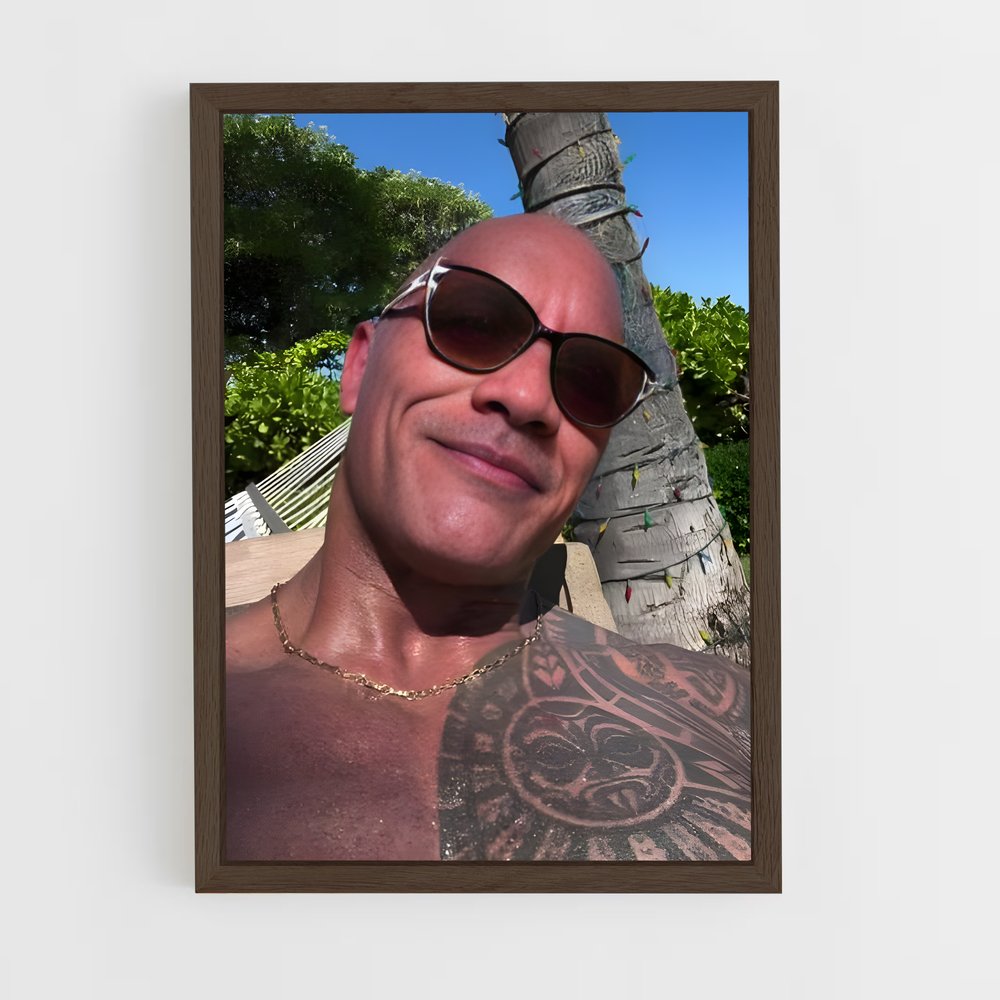 ap-dwayne johnson-13 cadre Bois foncé