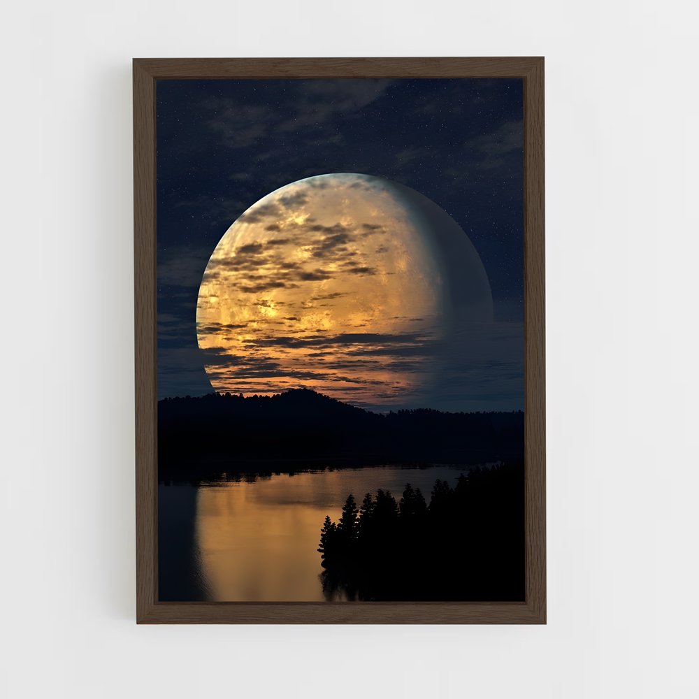 ap-earth rise-3 cadre Bois foncé