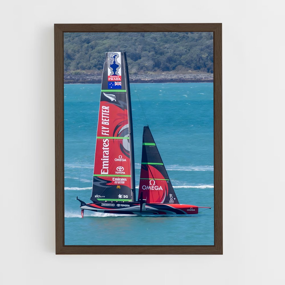 ap-emirates team new zealand-1 cadre Bois foncé