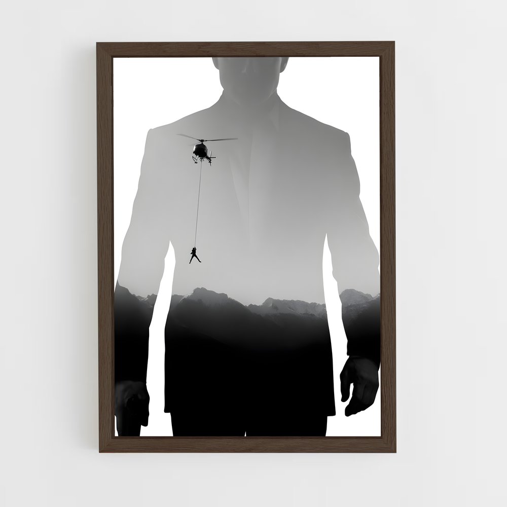 ap-ethan hunt-6 cadre Bois foncé