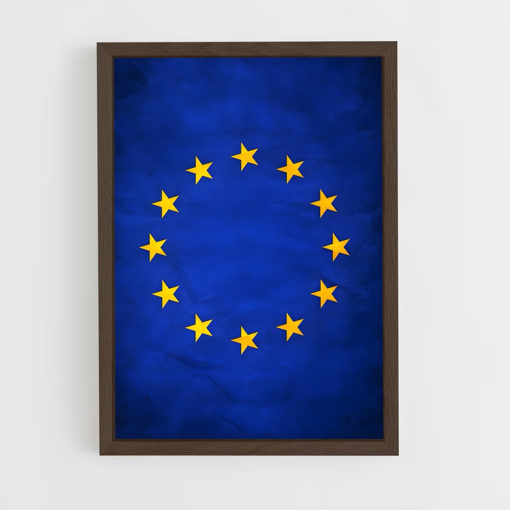 ap-european union flag-1 cadre Bois foncé